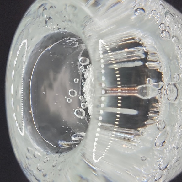 Hand Blown Voltive Tea Light Candle Holder w/Controlled Bubbles - Picture 8 of 8